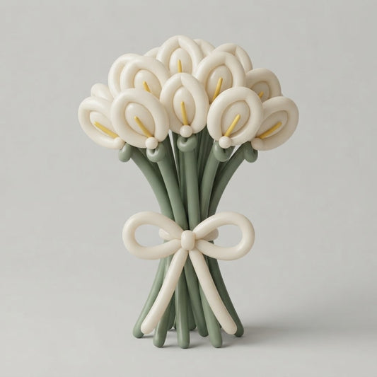 Calla lily balloon-flower bouquet