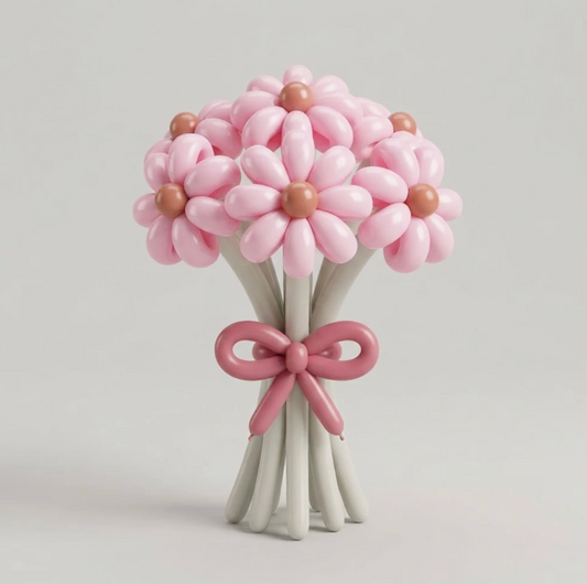 Daisy balloon-flower bouquet