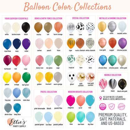 Premium Coral Latex Balloon Packs (5", 11”, 16”, and 36”)