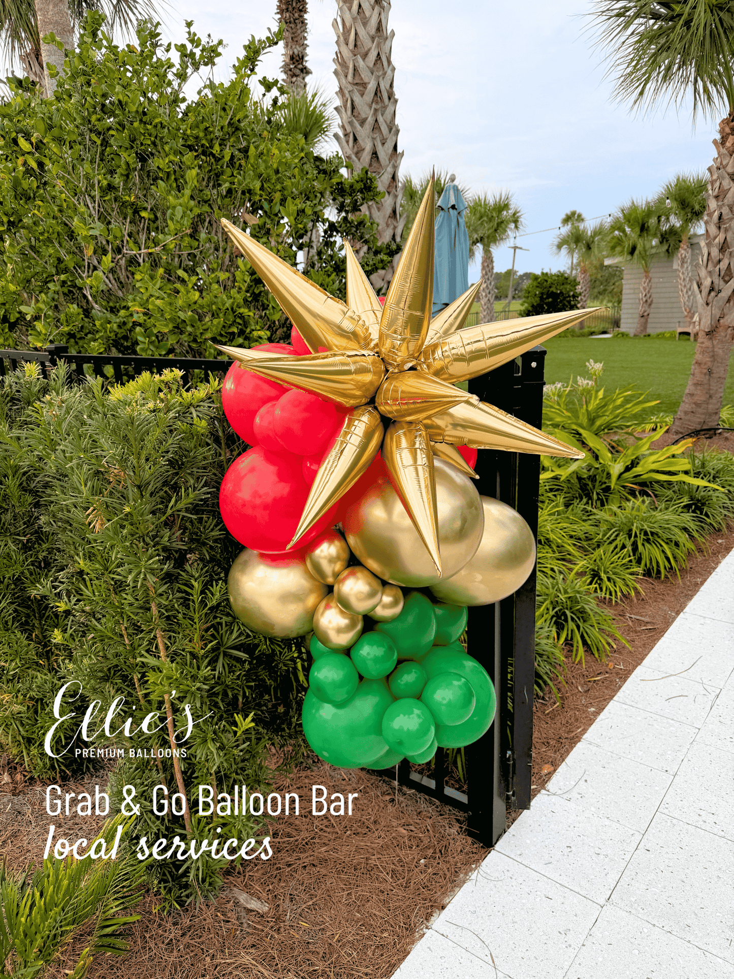 Gold Starburst Cluster Balloon | 12-Point Metallic Foil Star