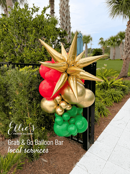 Gold Starburst Cluster Balloon | 12-Point Metallic Foil Star