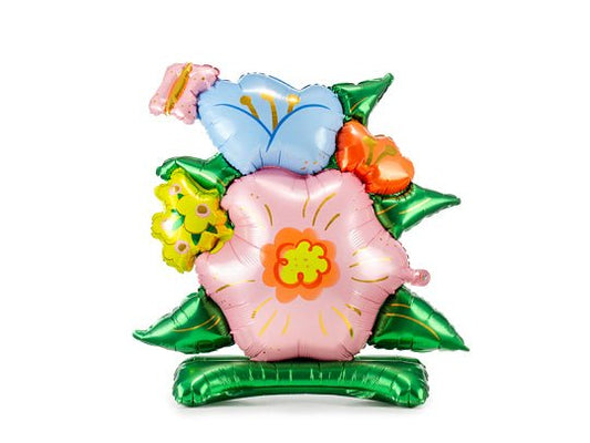Pastel Flower Standing Balloon  | Satin Foil Balloon (Air-Fill Only)