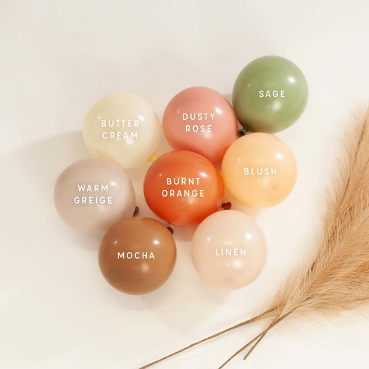 Premium Burnt Orange Latex Balloon Packs (5", 11”, 16”, 24”, and 36”)